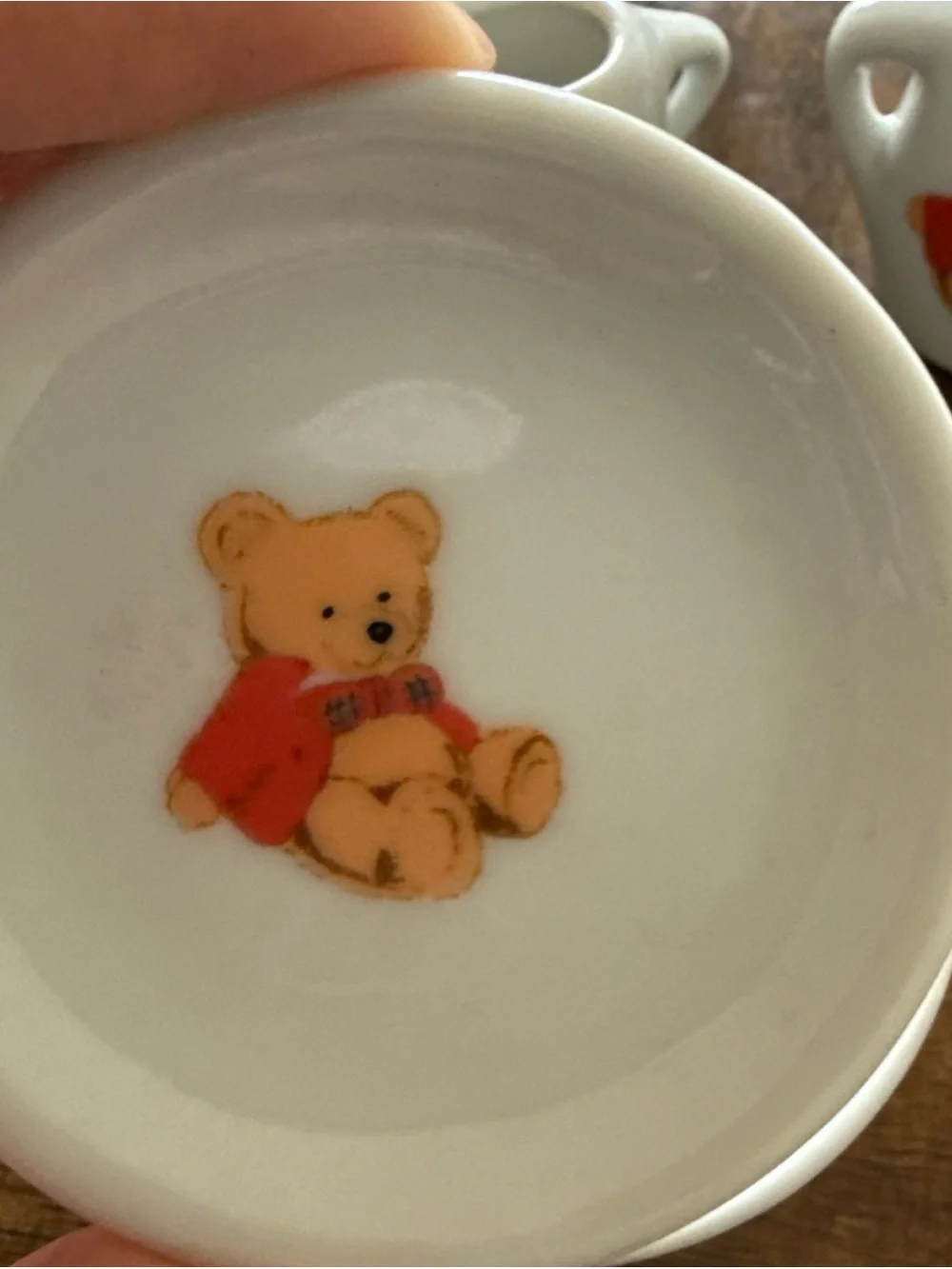 Teddy Bear Miniature Porcelain 11 Piece Tea Set Vintage
